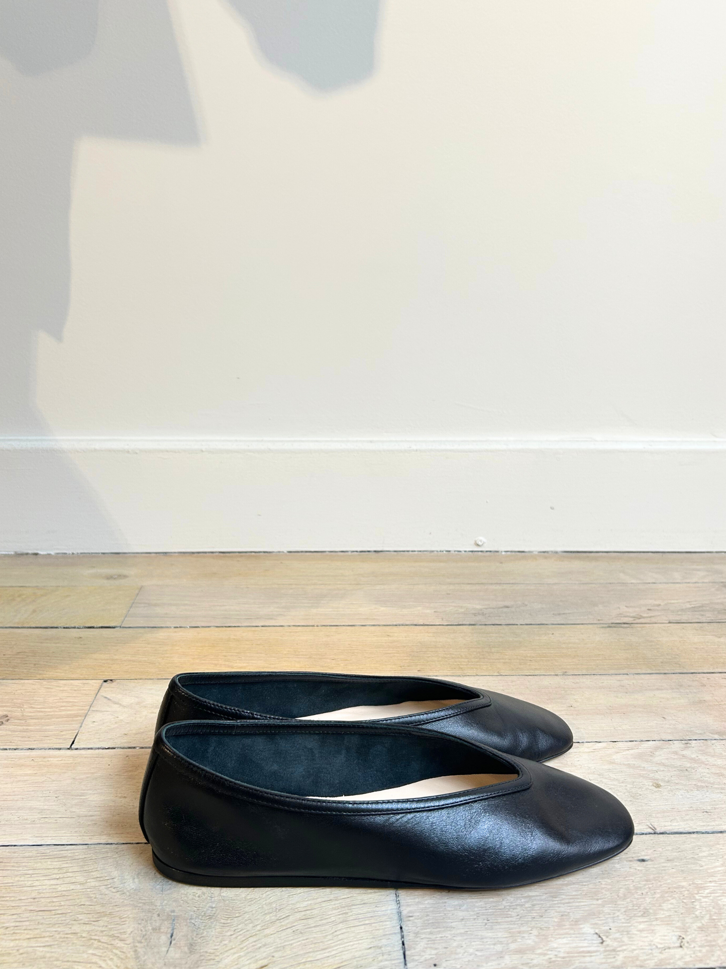 BALLERINES LUNA EN CUIR - NOIR