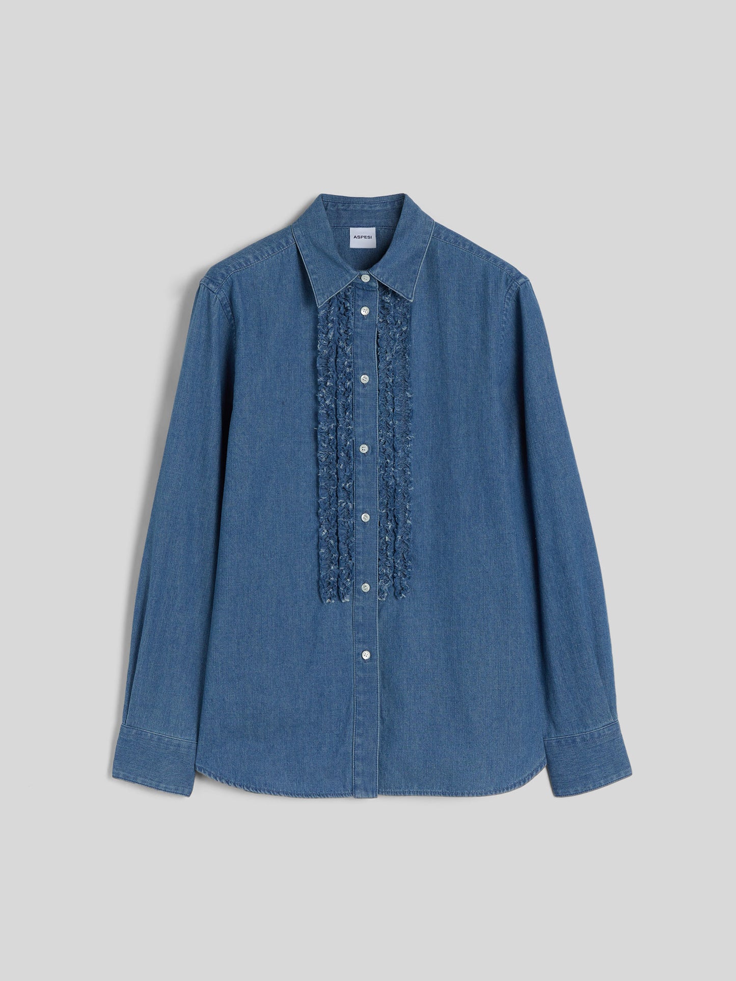 CHEMISE EN DENIM DÉLAVÉ V062 - BLEU