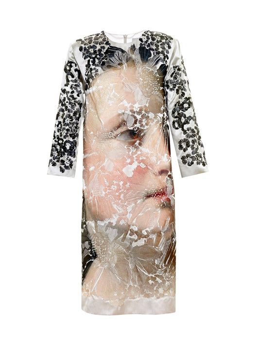 ROBE BÉATRICE EN SOIE BRODÉE