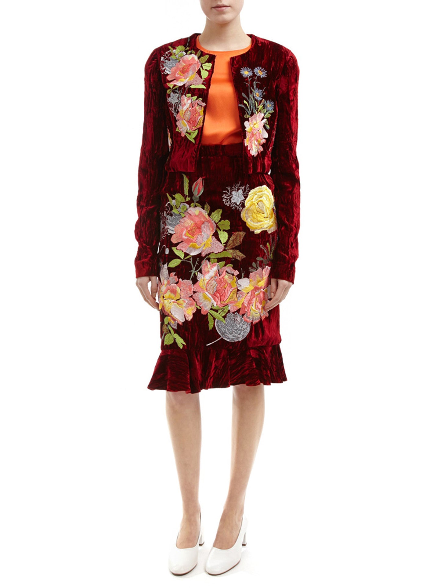 JUPE DELIA - ROUGE POURPRE