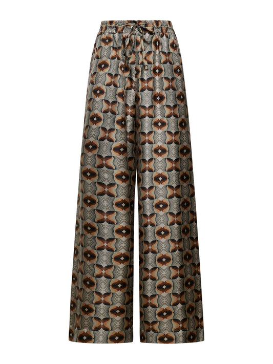 PANTALON ALOE SOIE - MAROON