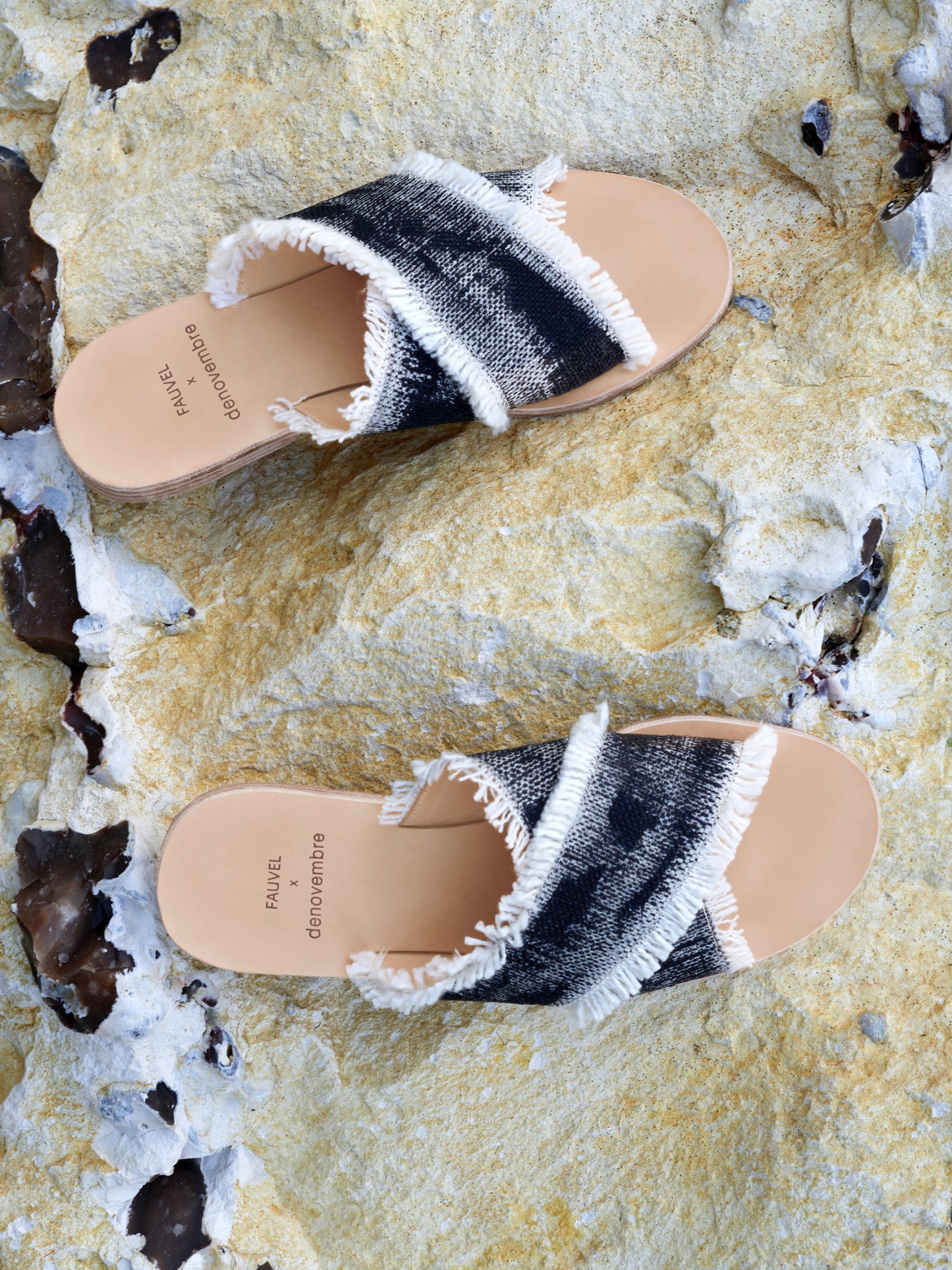 SANDALES CROISÉES - NOIR