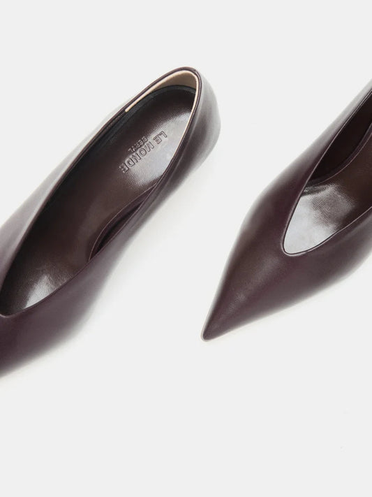 BABOUCHE KITTEN PLUM LEATHER