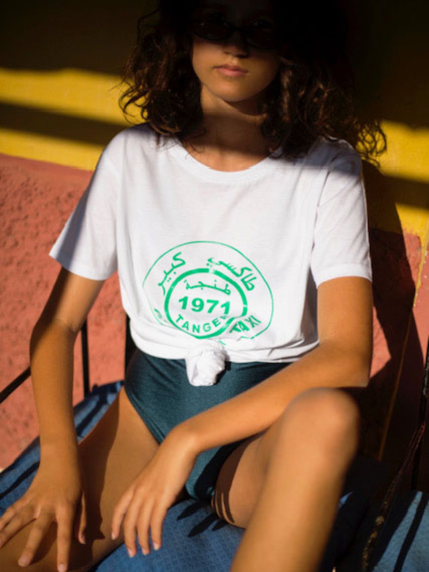 T-SHIRT GRAND TAXI - BLANC/VERT