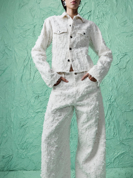 PANTALON CLYDE DOUBLE FUR WHITE