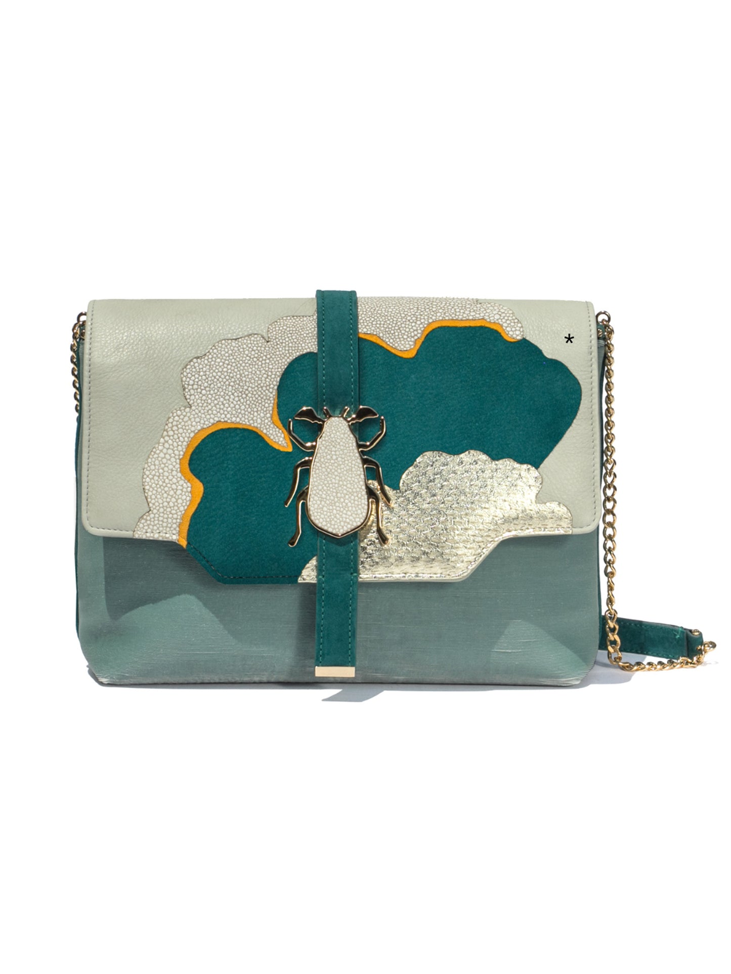 SAC SCARABÉE EN DAIM - VERT