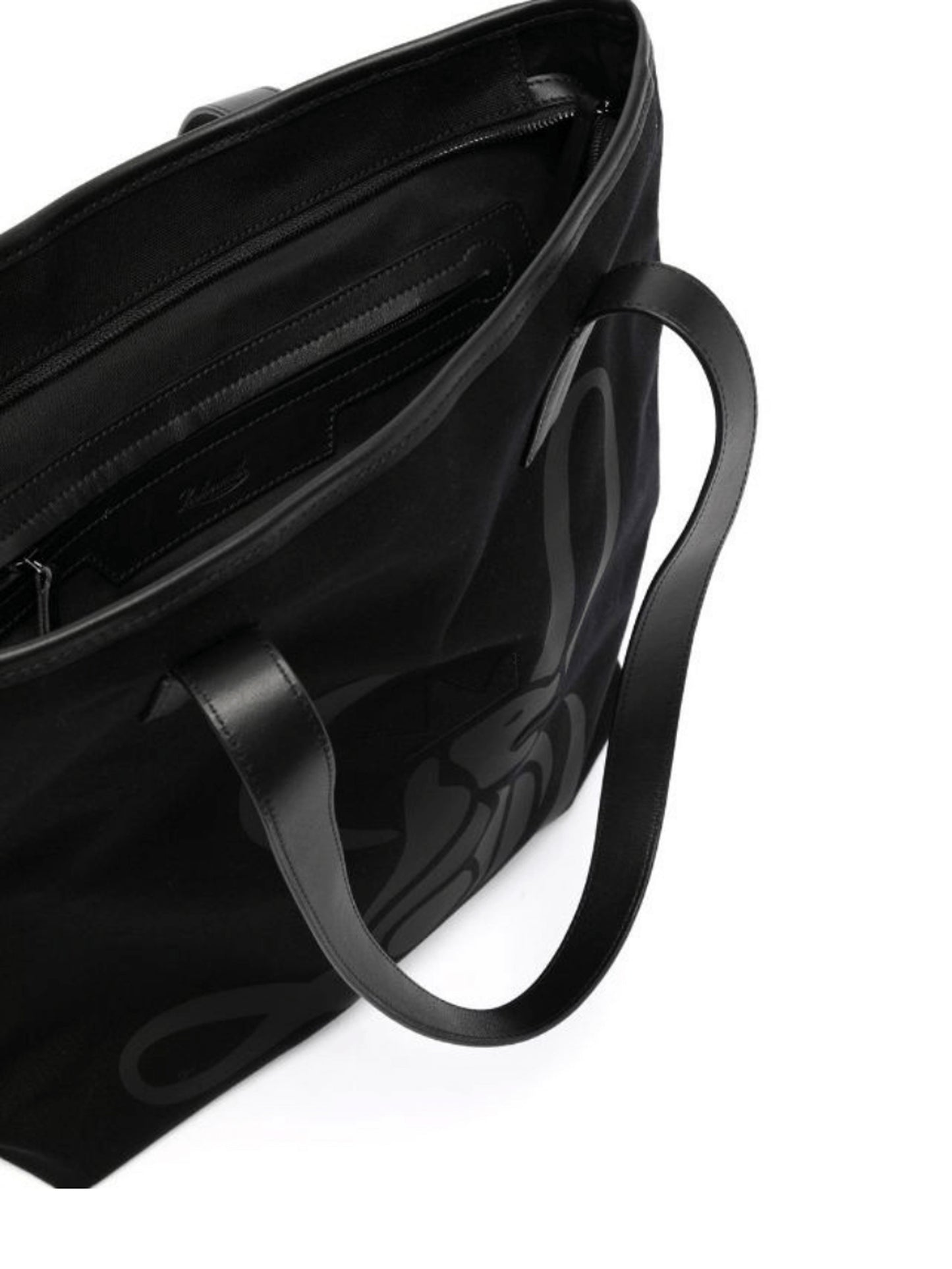 SAC SHOPPER LION EN TOILE - NOIR