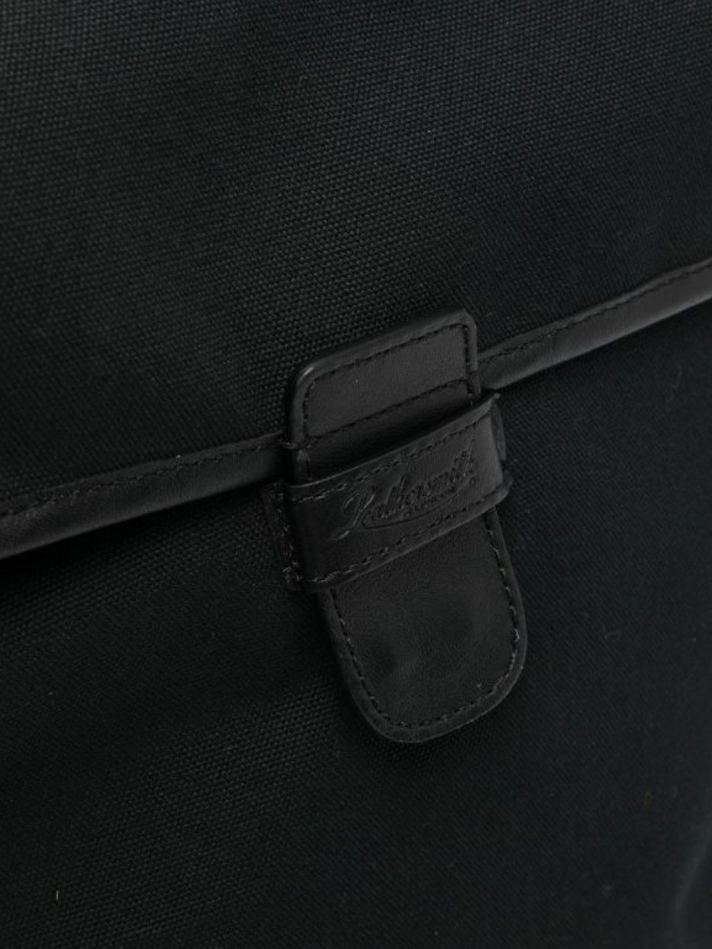 SAC MESSENGER EN TOILE UNIE - NOIR