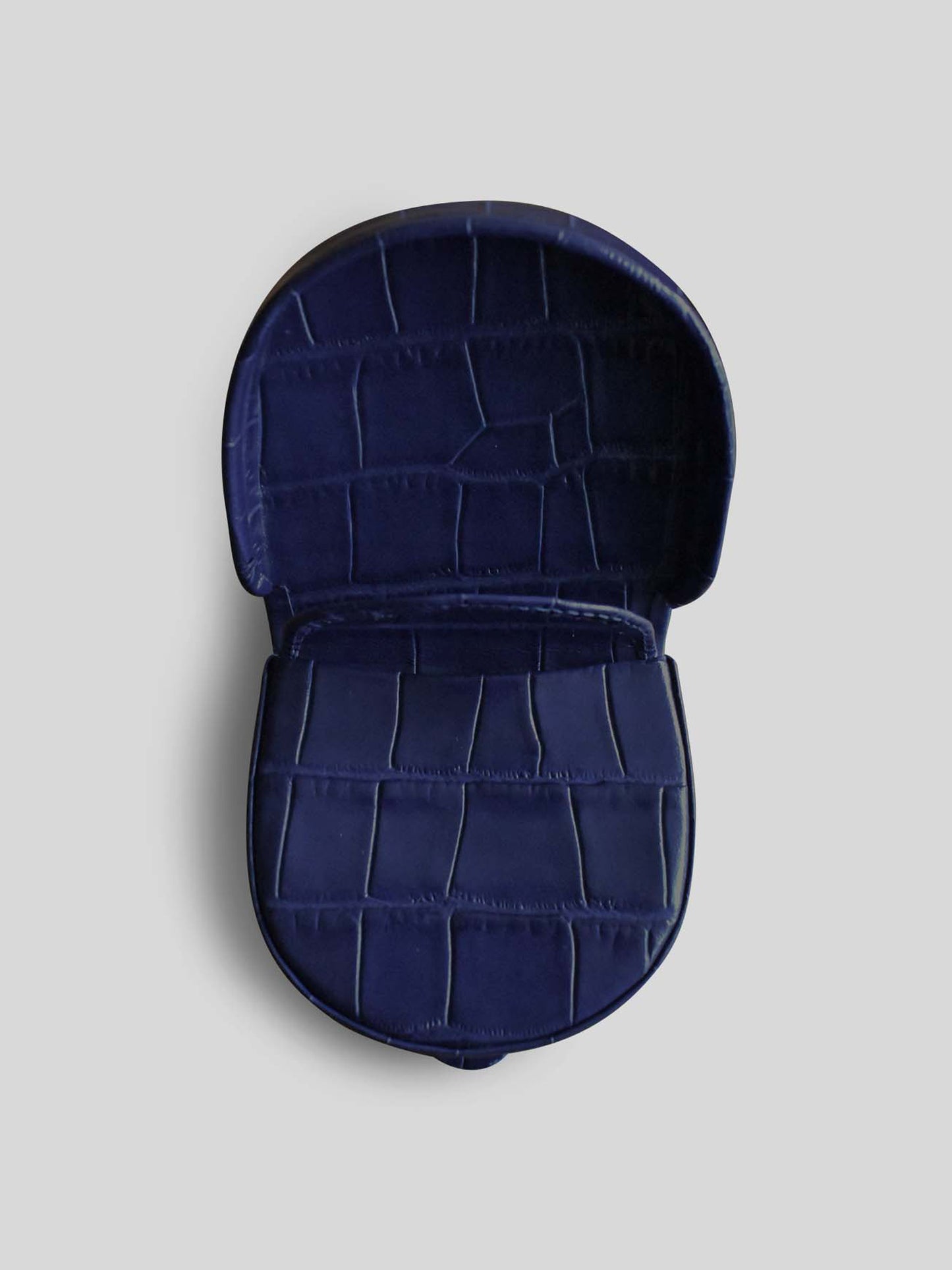 PORTE-MONNAIE EN CUIR CROCO - BLEU