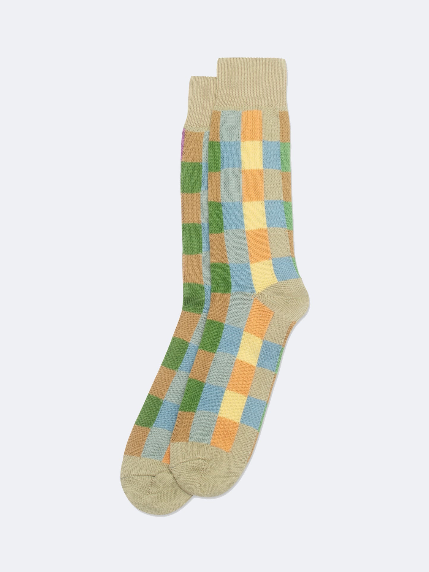 CHAUSSETTES HARLEQUIN À CARREAUX - PASTEL