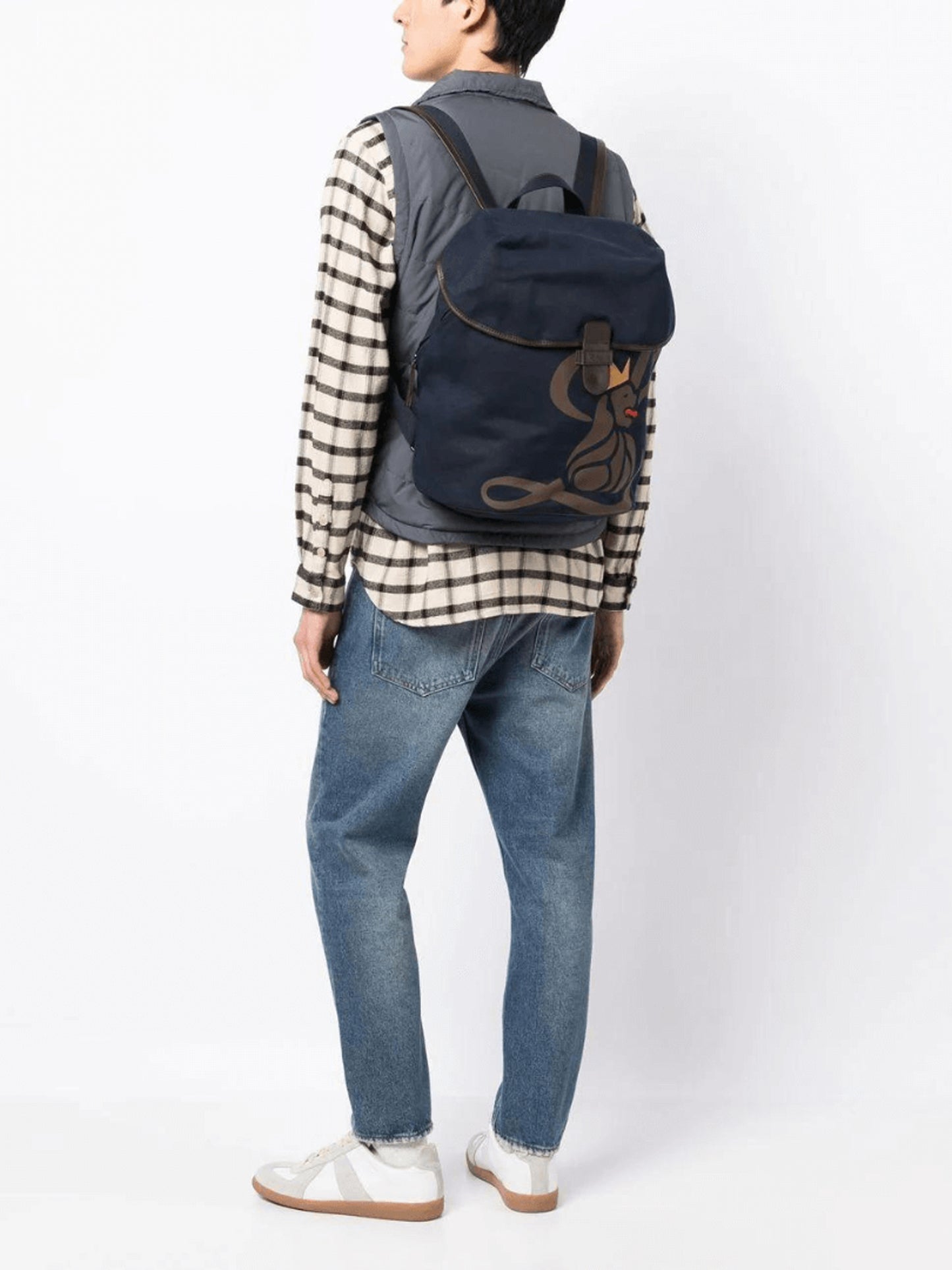 SAC À DOS EN TOILE LION - MARINE