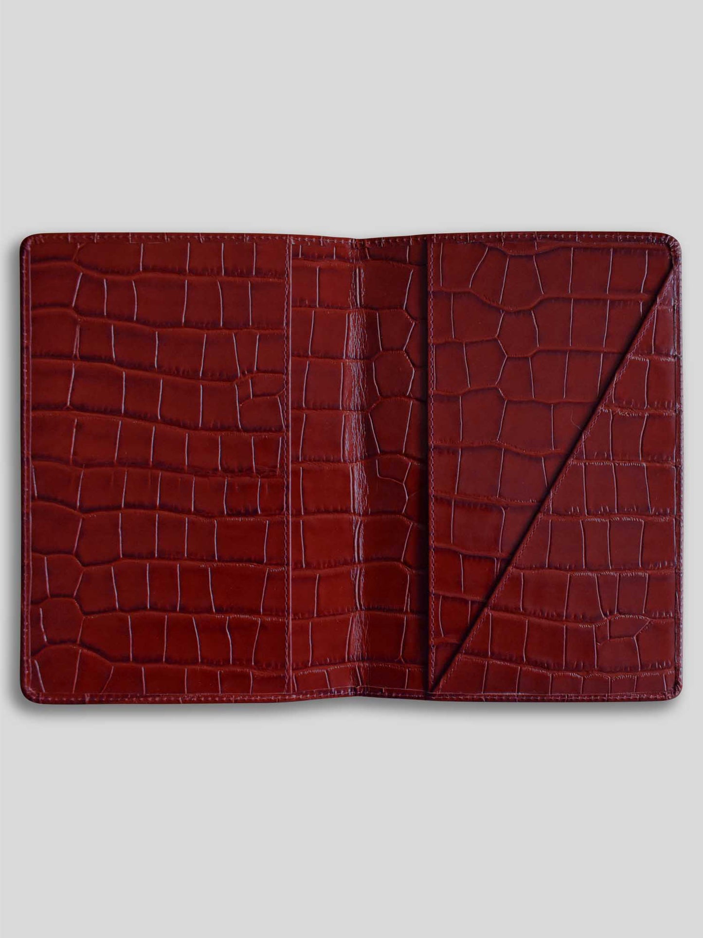 COUVERTURE CARNET EN CUIR CROCO MAYFAIR - ROUGE