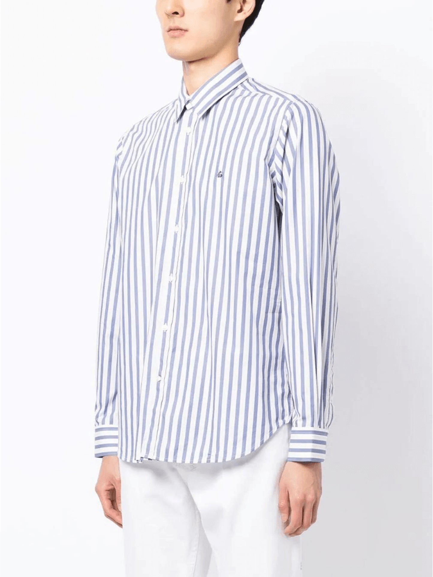 CHEMISE RAYÉE 5139 - BLEU/JAUNE