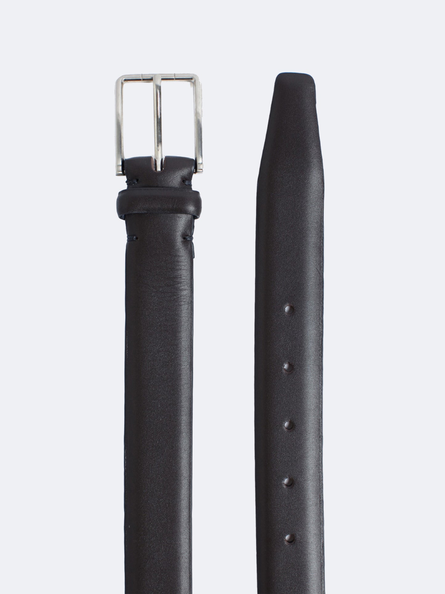 CEINTURE EN CUIR - CHOCOLAT