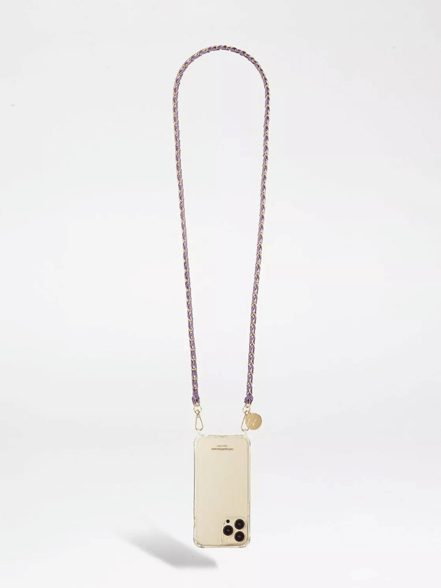 CHAÎNE DE TÉLÉPHONE LOU EN OR - LILAS