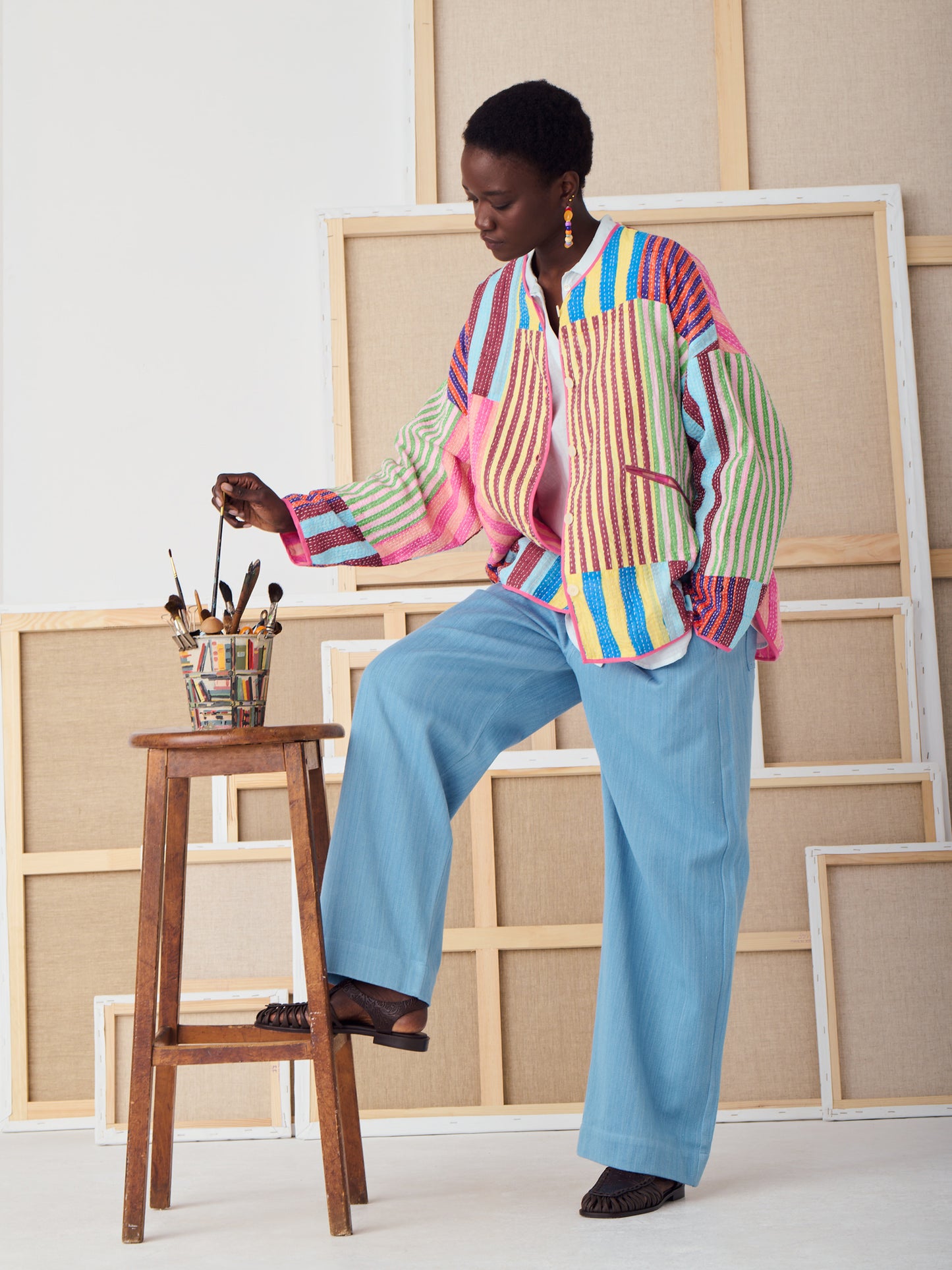 VESTE DITI EN PATCHWORK - MULTI