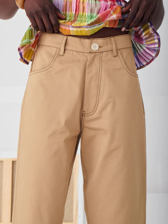 PANTALON BASILE LA COLORISTE - OCRE