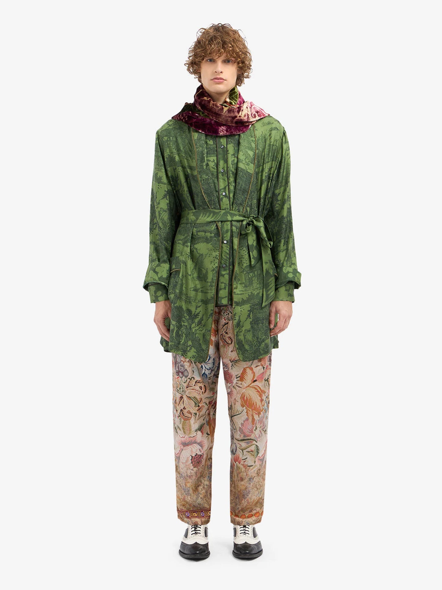 PANTALON FLORAL ALOE EN SOIE