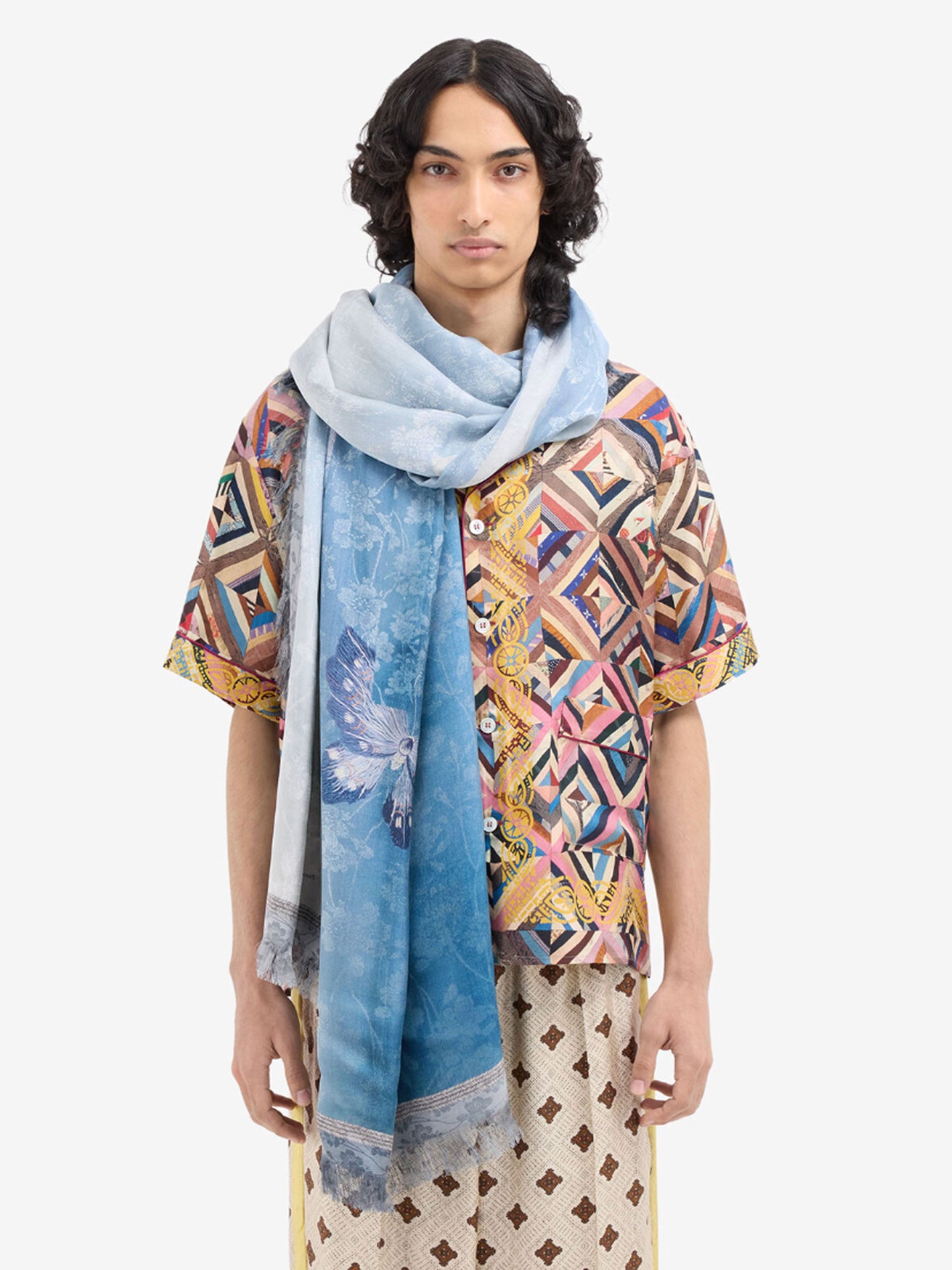 ECHARPE ALOE SFRANGIONA - AZZURO