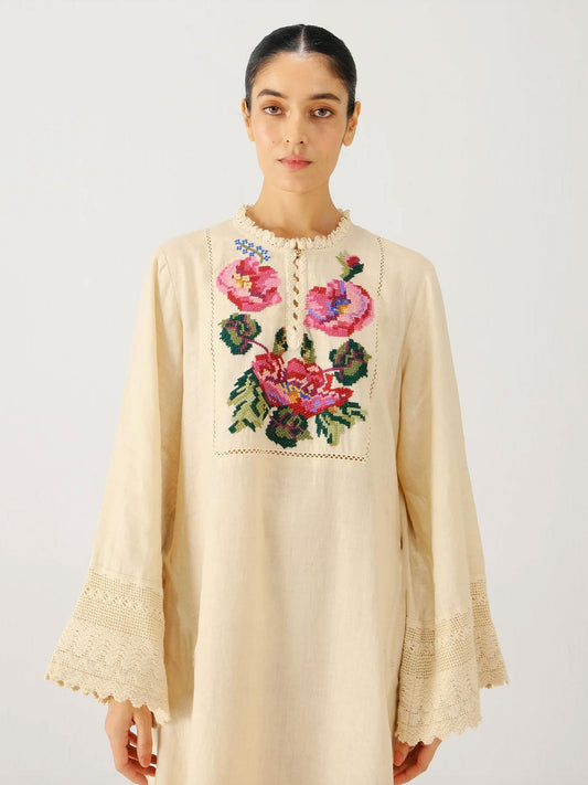 ROBE JOLENE IVORY ROSE