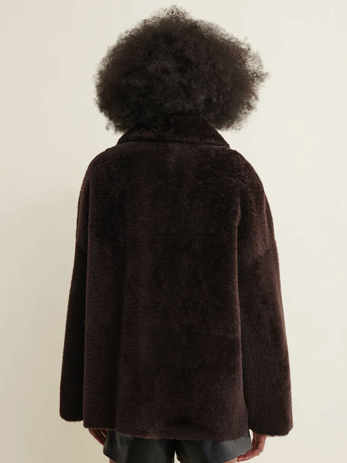 VESTE ISABELLA REVERSIBLE SHEARLING COFFEE BEAN