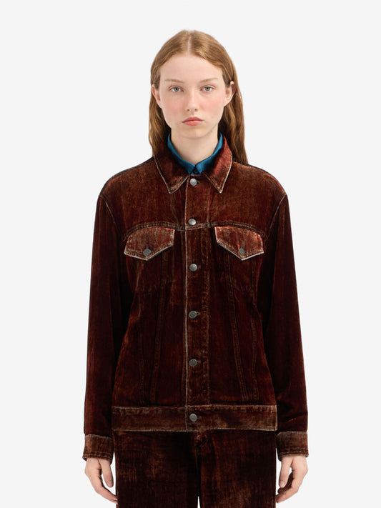 VESTE KANDOX COPPER BROWN DENIM VELVET