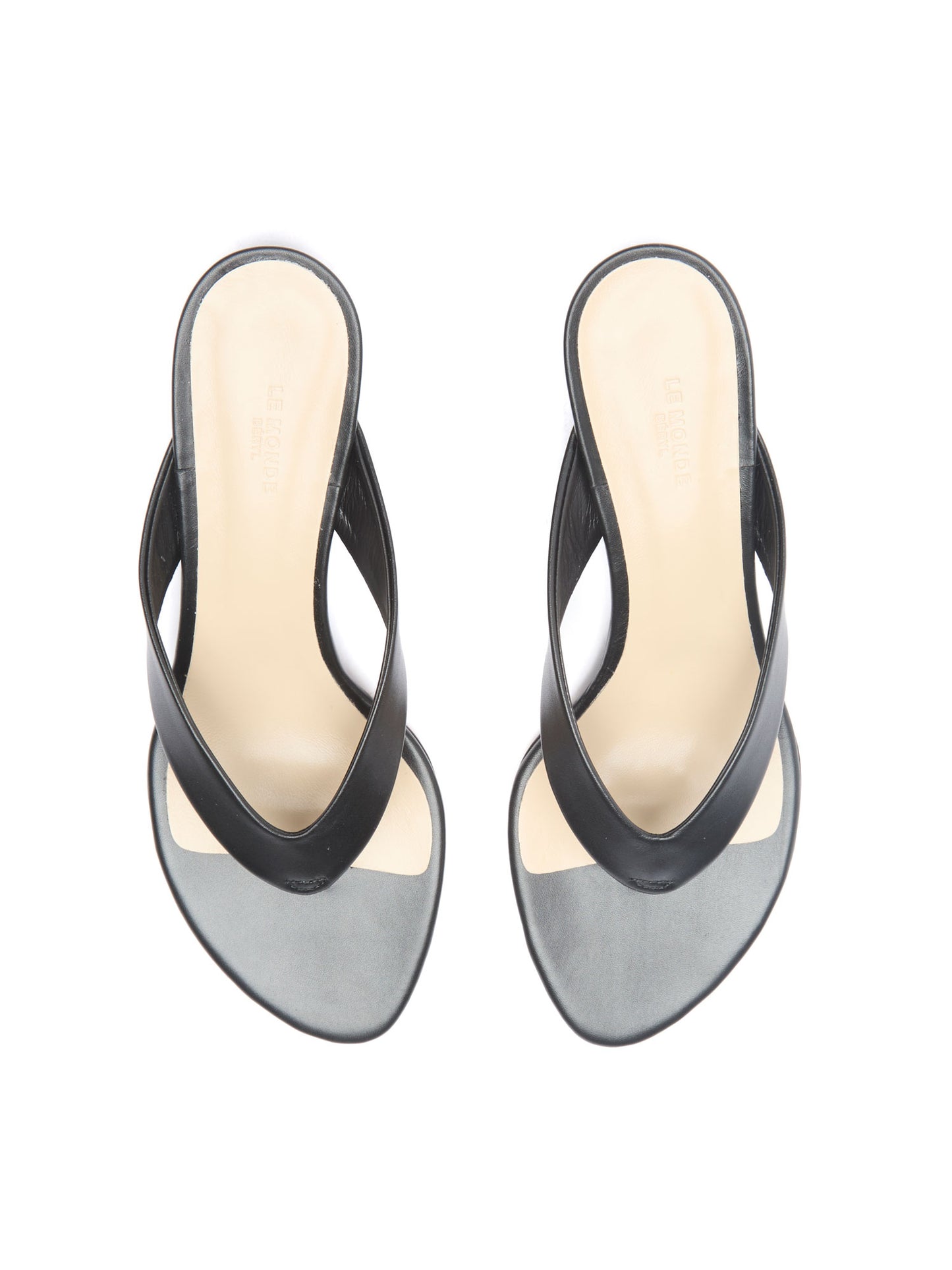 SANDALE MICRO WEDGE THONG - BLACK