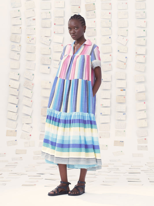 ROBE MICHELLE LES CYCLADES - BLEU