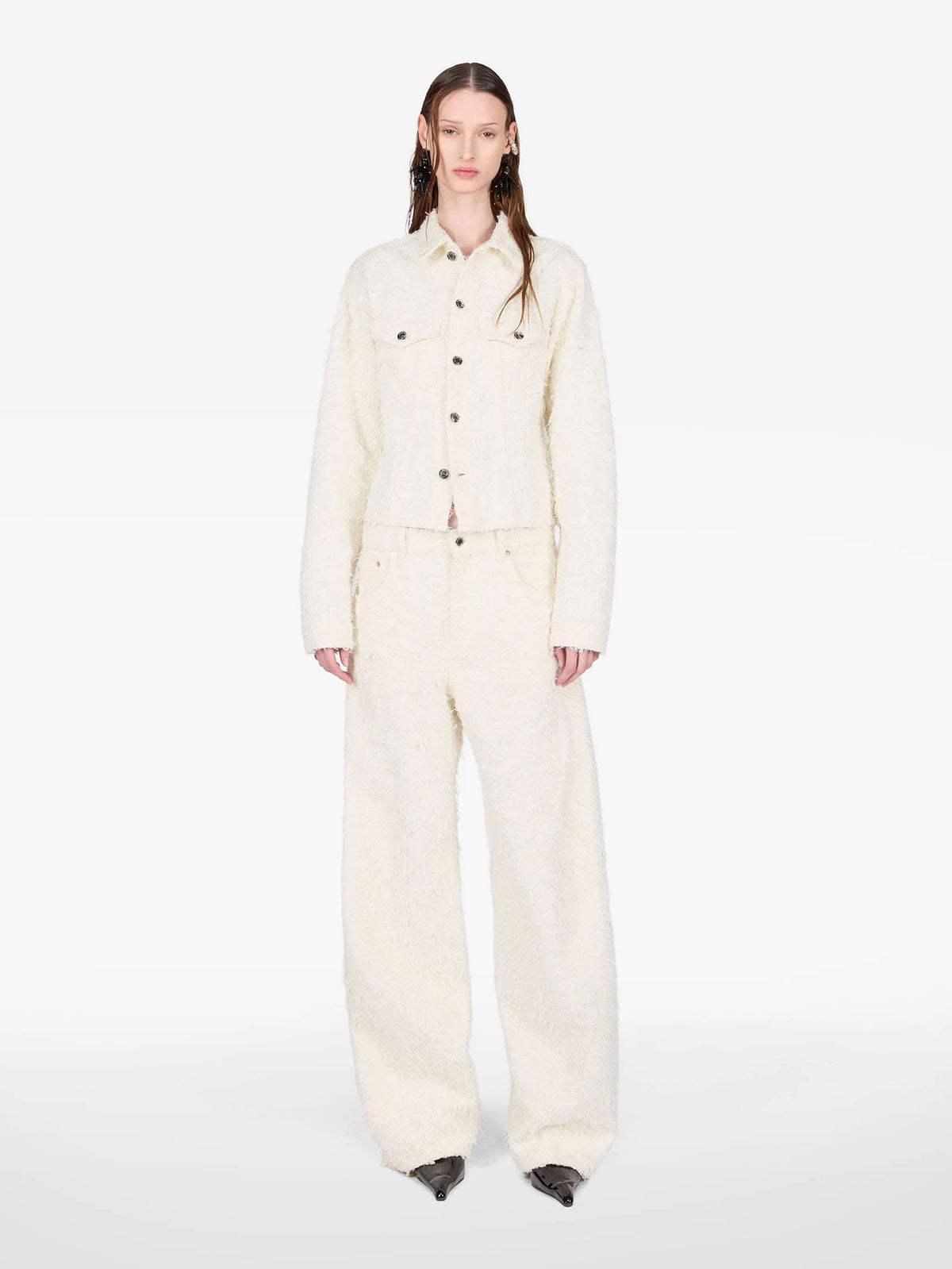 PANTALON CLYDE DOUBLE FUR WHITE