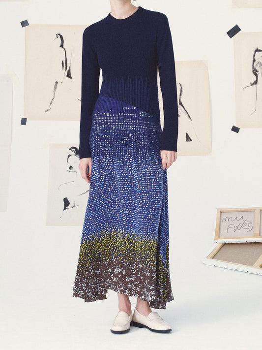 ROBE MIXIE - L'IMPRESSIONNISME - BLUE NUIT