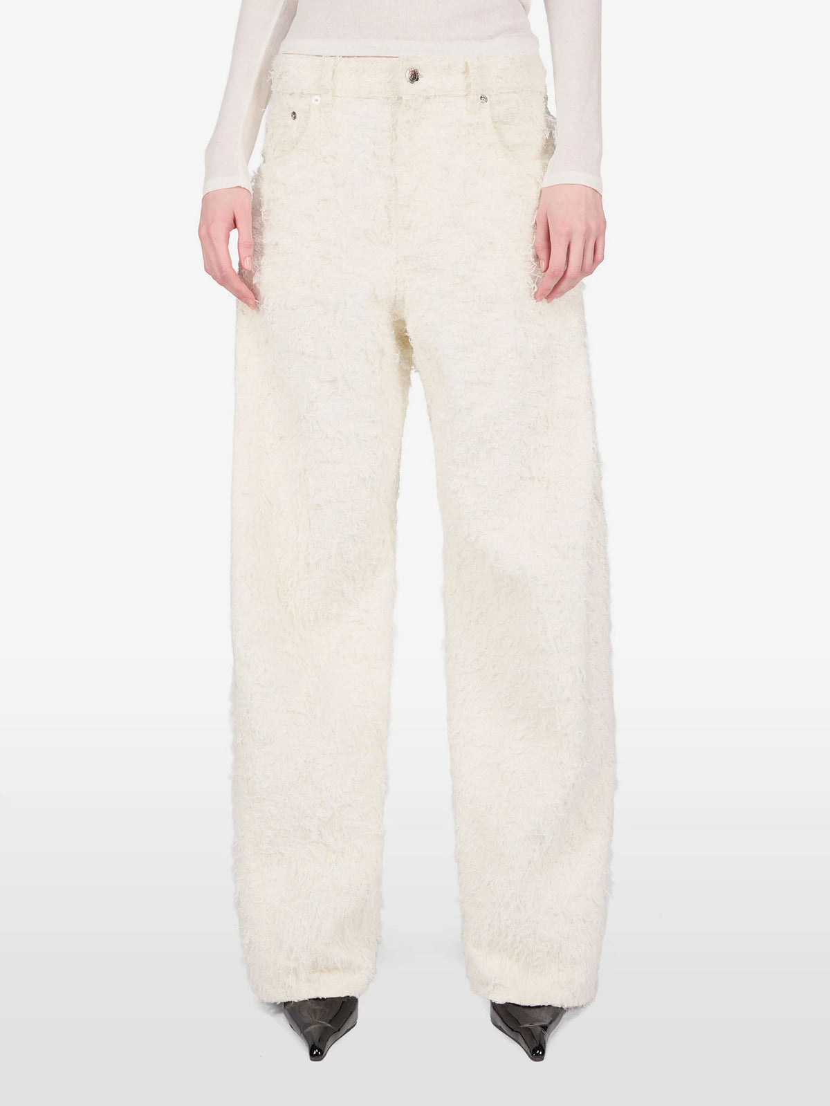 PANTALON CLYDE DOUBLE FUR WHITE