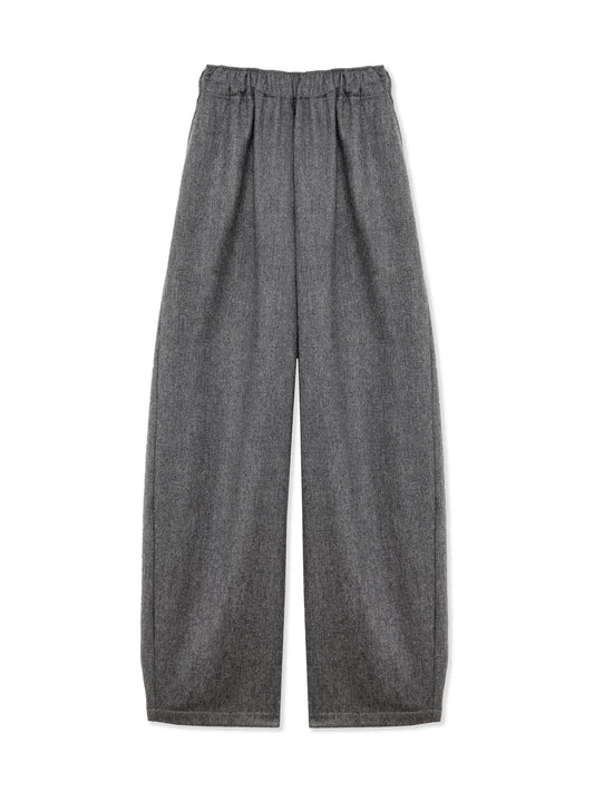 PANTALON DORA FLANNEL WOOL - LIGHT GREY