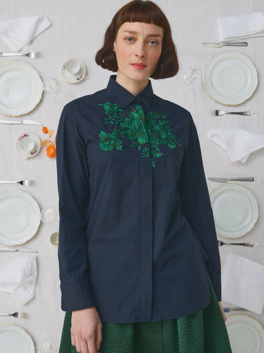 ASSIA LA VAISSELLE SHIRT - MARINE