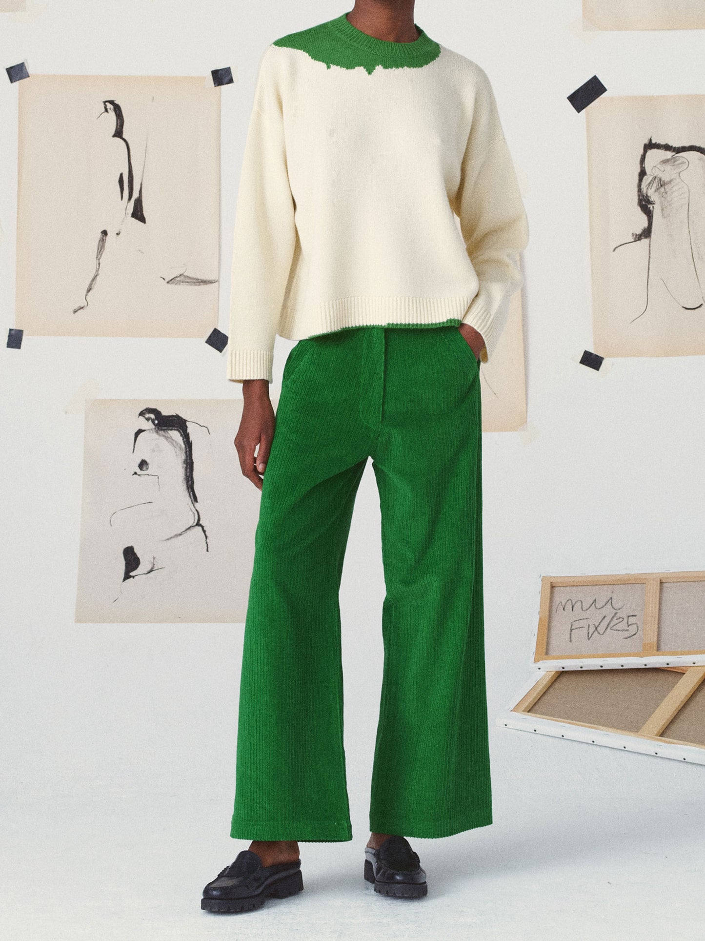 PULL GERDA - L'ABSTRACTION -  VERT