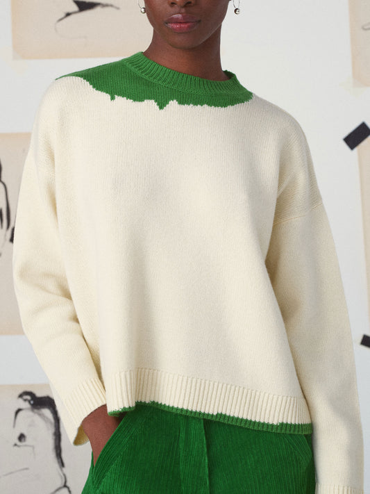 PULL GERDA - L'ABSTRACTION -  VERT