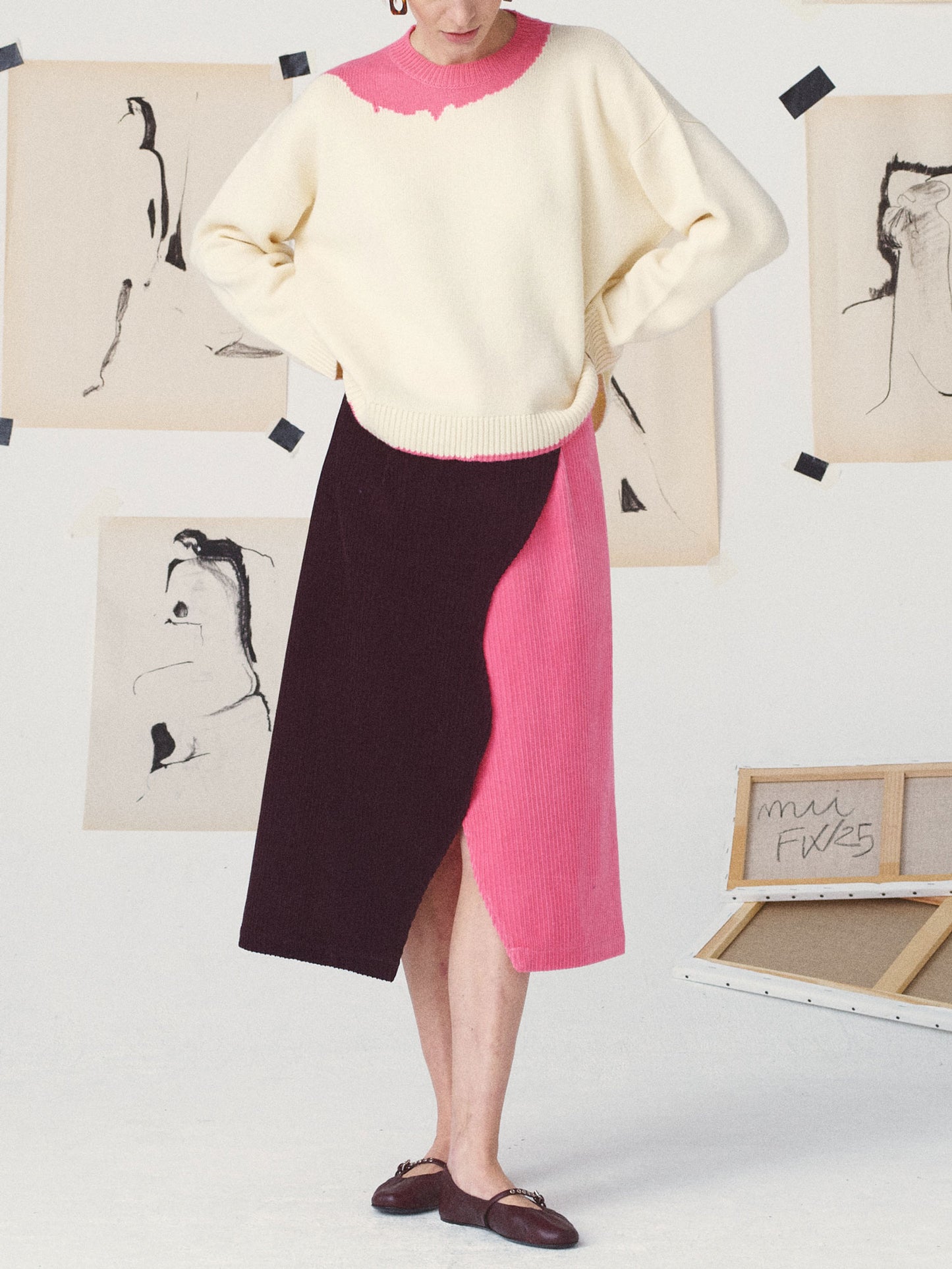 PULL GERDA - L'ABSTRACTION -  ROSE