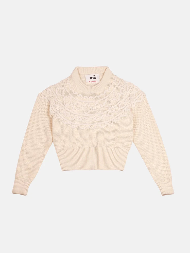 PULLOVER ROSALIE LA CHANTILLY - OFF WHITE