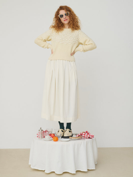 PULLOVER ROSALIE LA CHANTILLY - OFF WHITE