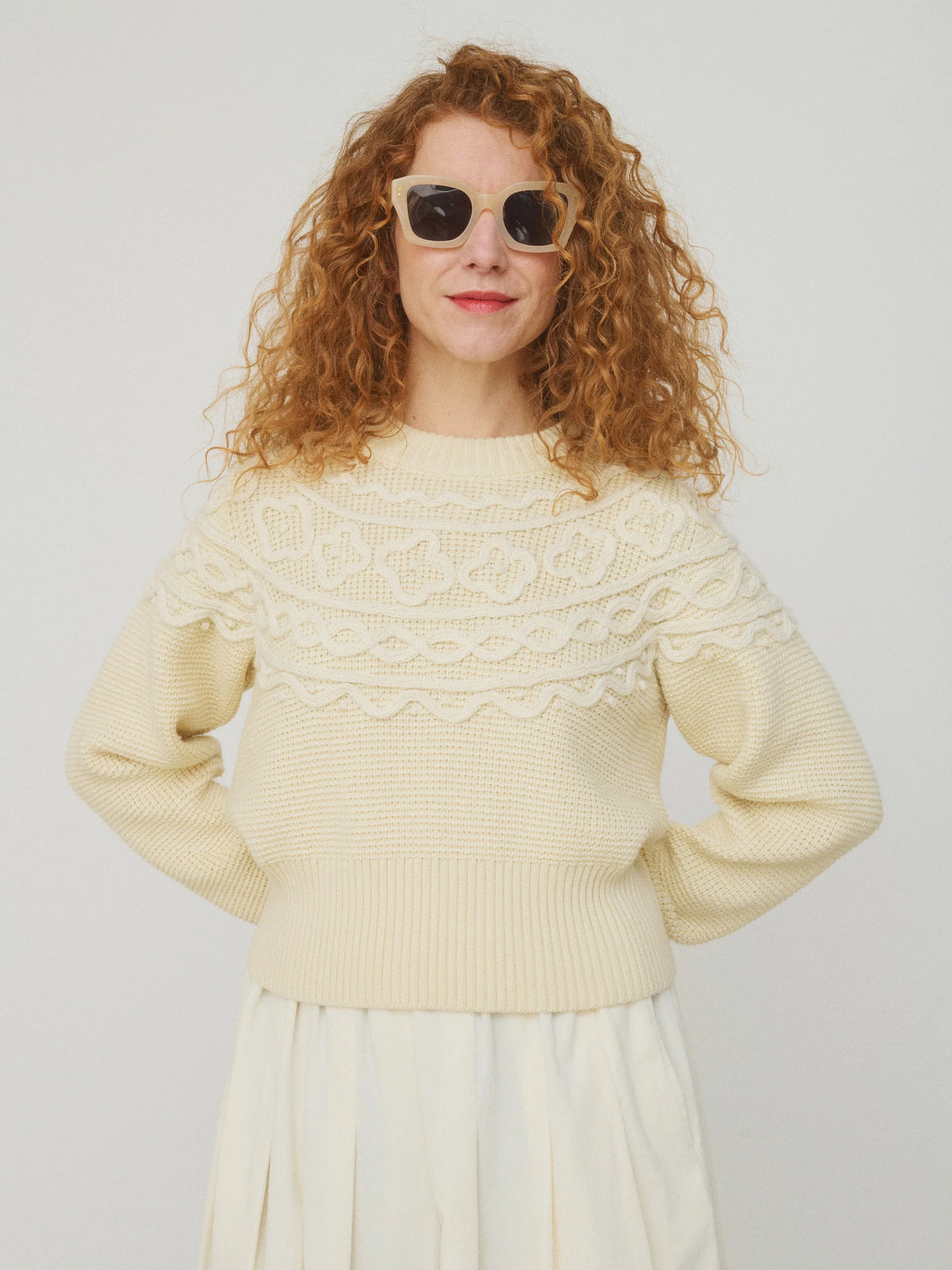 PULLOVER ROSALIE LA CHANTILLY - OFF WHITE