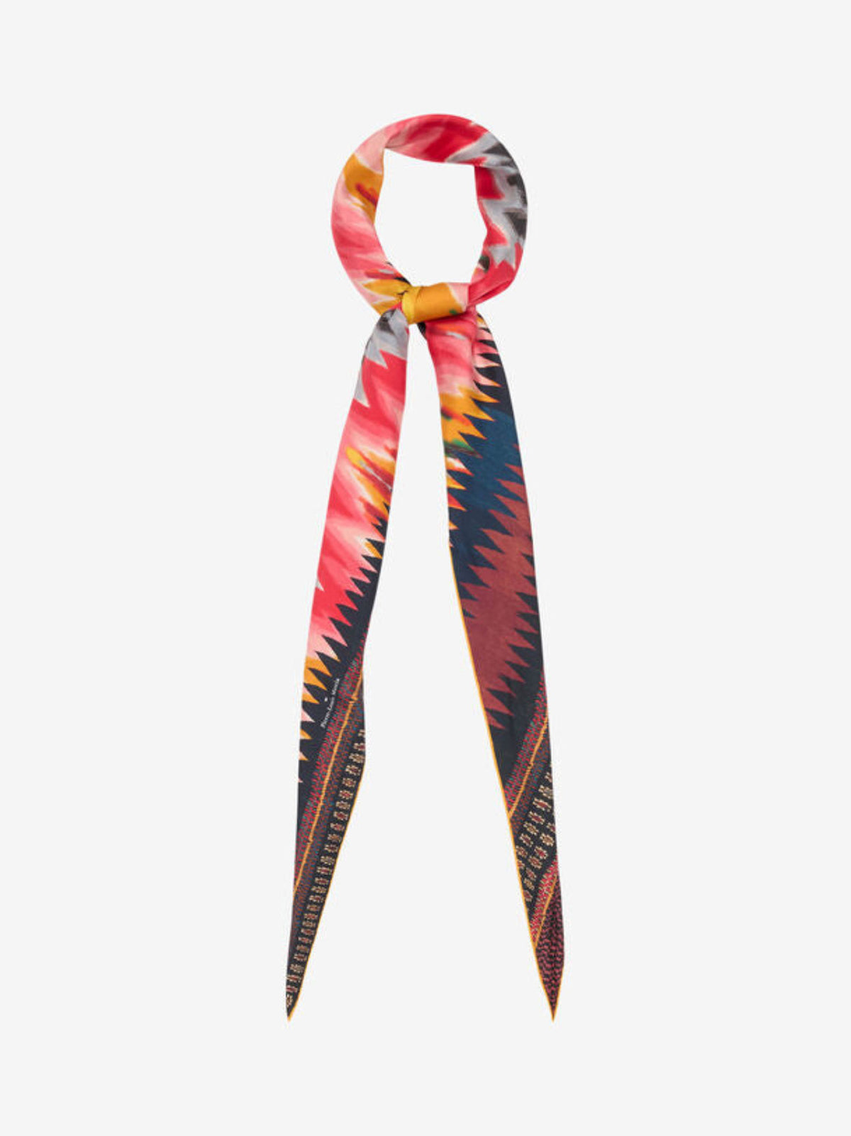 FOULARD ALOE SLIM TIE SILK ZIG ZAG - Soie 65x120