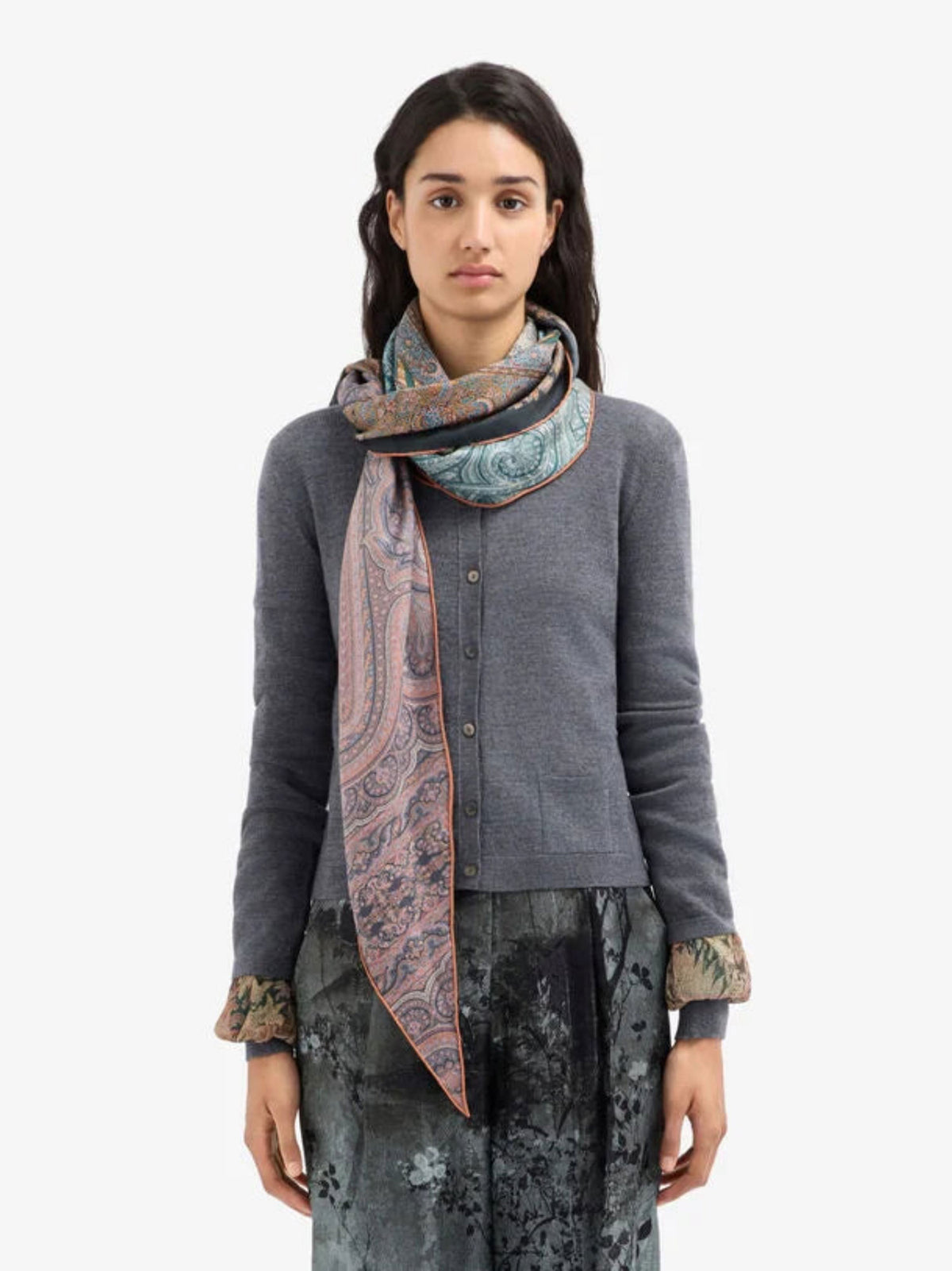 FOULARD ALOE SLIM TIE SILK PASILEY