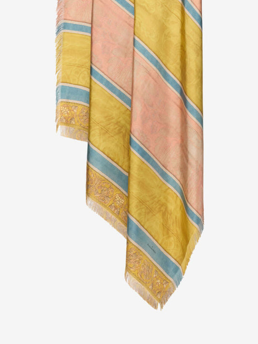 FOULARD EUCLIDEX SILK BLOCK STRIPES - 135x195