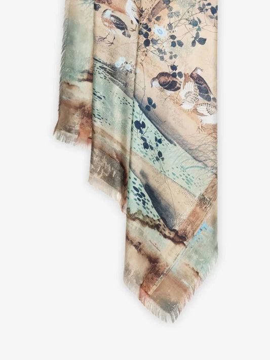 FOULARD ALOE FLORAL ARTWORK