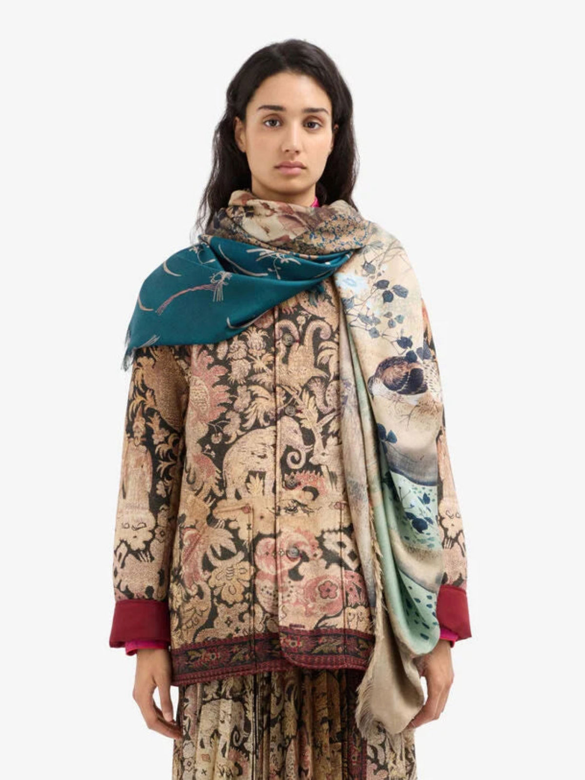 FOULARD ALOE FLORAL ARTWORK