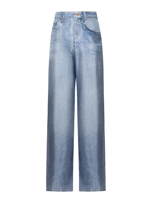 ALOE PANTALON SOIE - EFFET DENIM