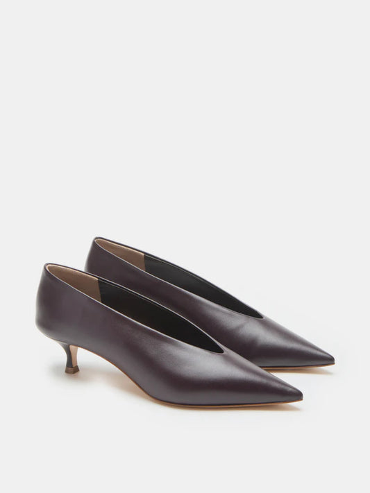 BABOUCHE KITTEN PLUM LEATHER