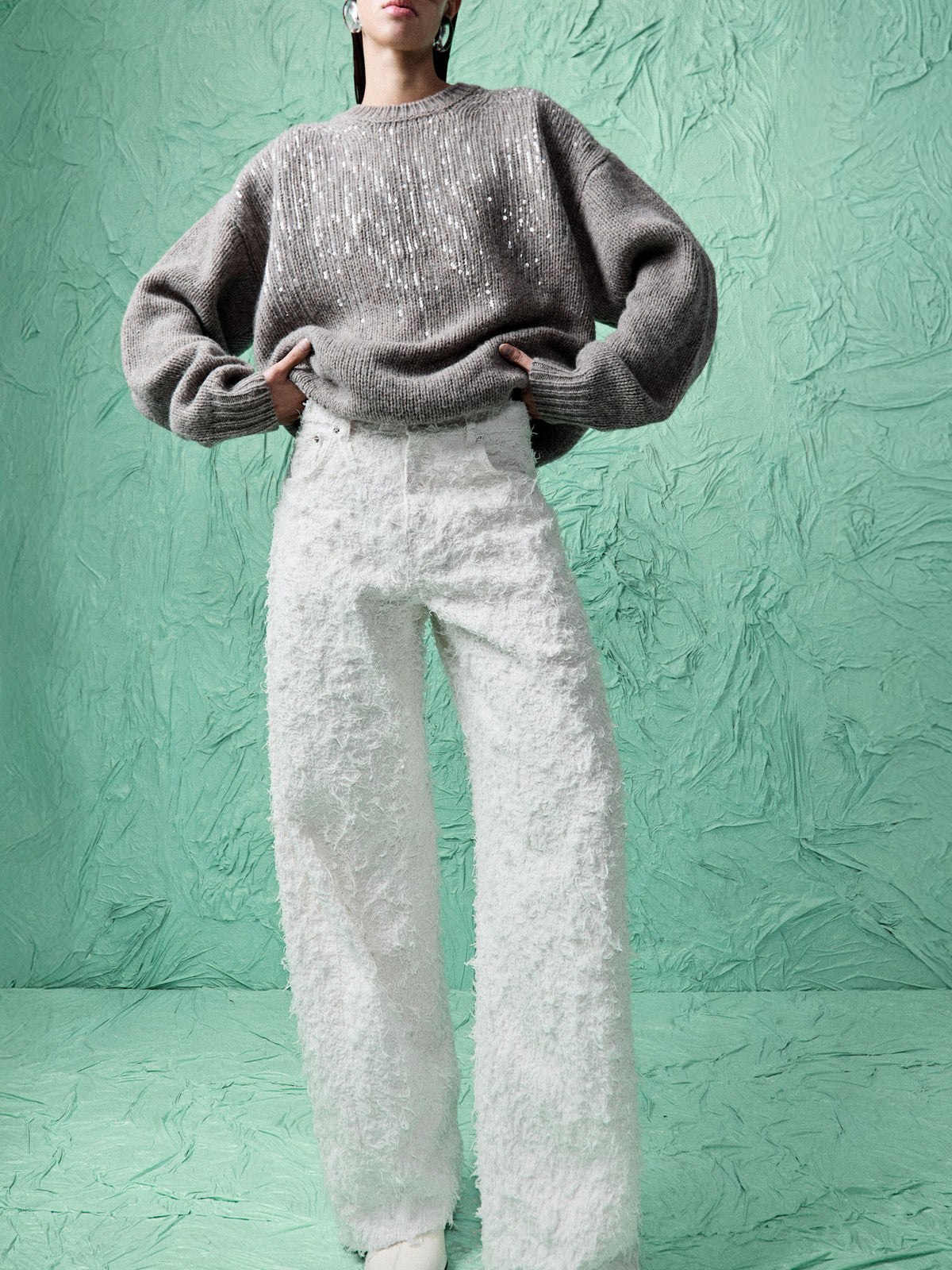 PANTALON CLYDE DOUBLE FUR WHITE
