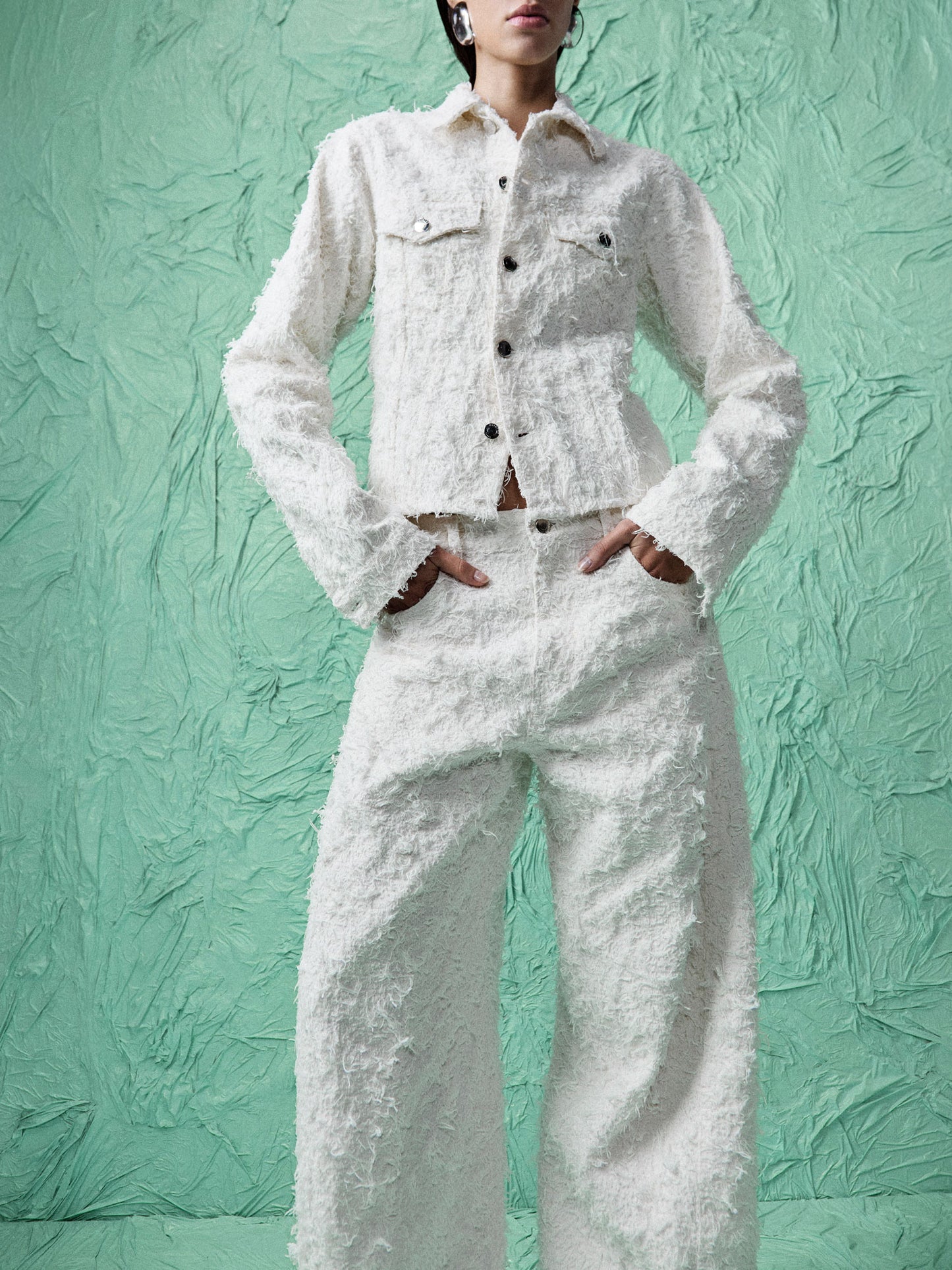 PANTALON CLYDE DOUBLE FUR WHITE