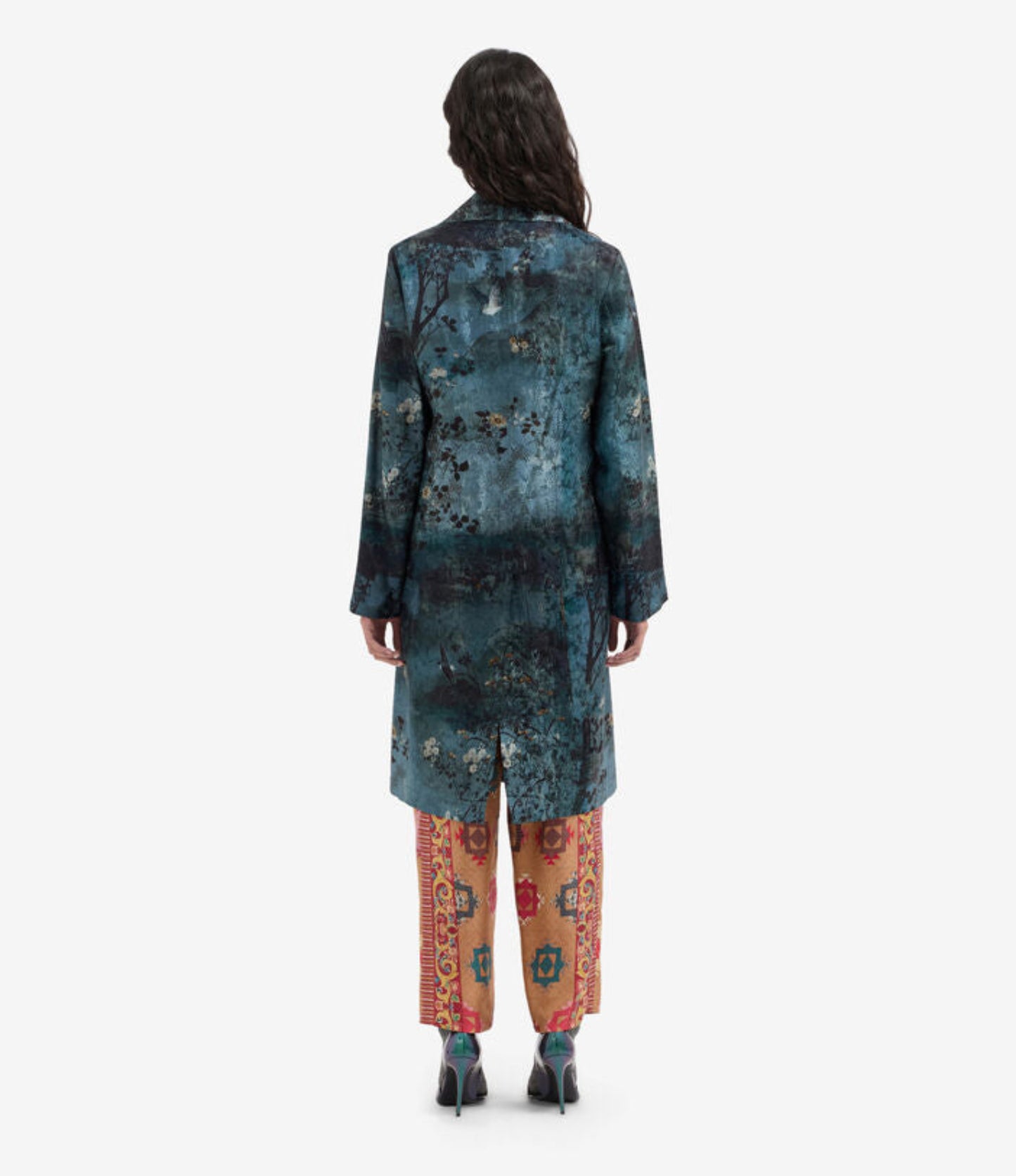 TAILORING EVENING COAT FLORAL JACQUARD