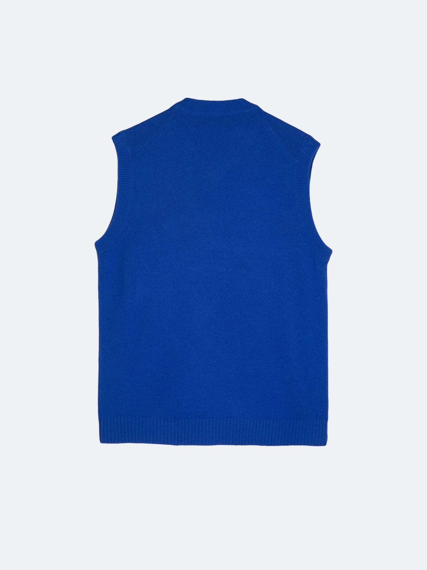 PULL SANS MANCHES BOXEUR INTARSIA BLEU COBALT